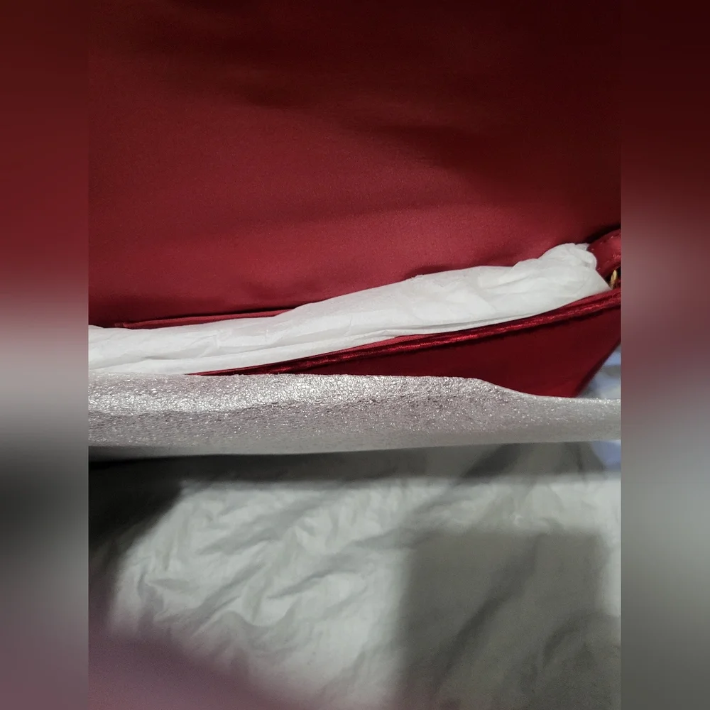J. Crew Red Velvet Clutch